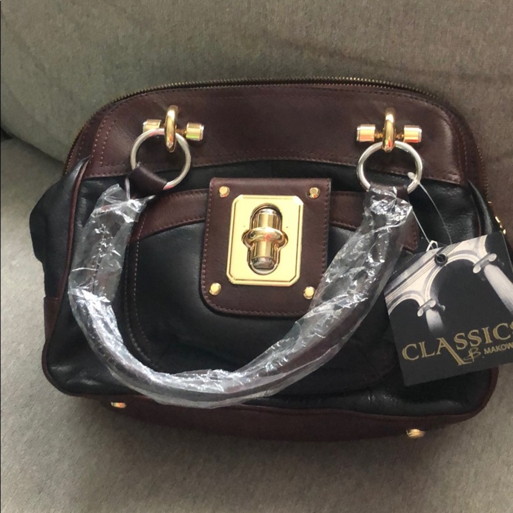 Brand new classic b. Makowsky black and brown bag